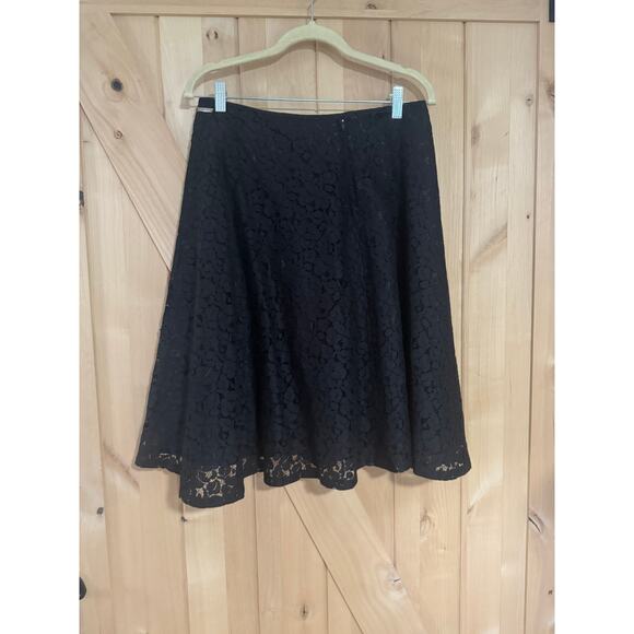 Pringle of Scotland | Black Lace Short Flare Skirt | EU Size 12 (US size 8) - Picture 6 of 14